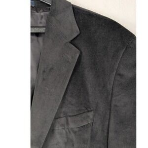 Ralph Lauren Black Corduroy Blazer Men's 46R Sport Coat‎ Jacket Soft
